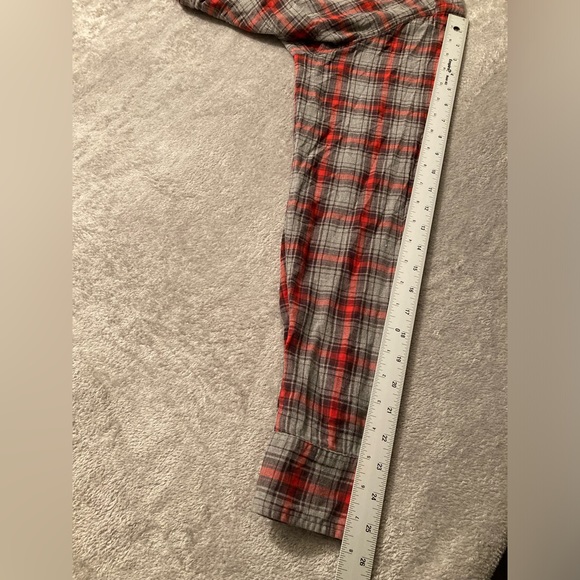 Gustin Mens Button Down Plaid Flannel Large Long Sleeve Cotton Made in USA Read - Picture 9 of 9